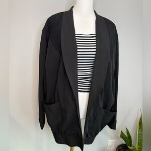 Vinyage Teddi Classic Black Oversized Blazer